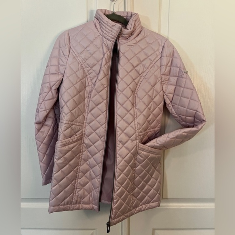 VIA SPIGA XS Stand Clear Lilac Quilted Puffer Jacket NWT
